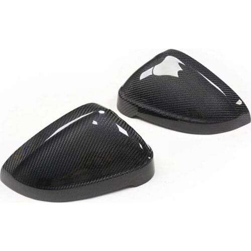 Real Carbon Fiber Wing Rearview Side Mirror Cover Caps Trim fit For A4 RS4 B9 A5 S5 RS5 2017-2020 Car Accessories