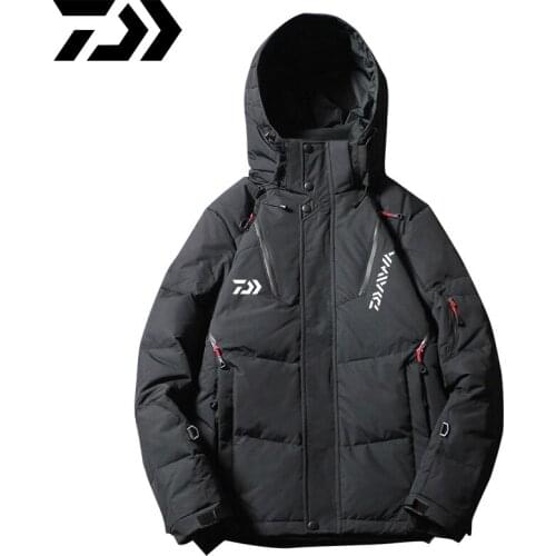 Daiwa Fishing Clothing Men Jacket Winter Fishing SuitsThicken Fishing Wear Warm Zipper Pocket Fishing Shirts Men Fishing Clothes