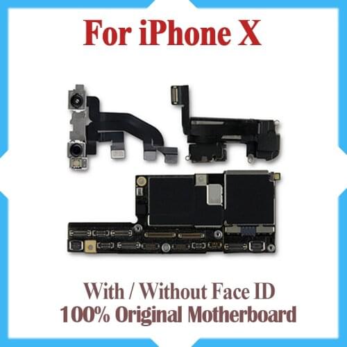 64GB 256GB original motherboard for iPhone X With / Without Face ID IOS system logic board free shipping