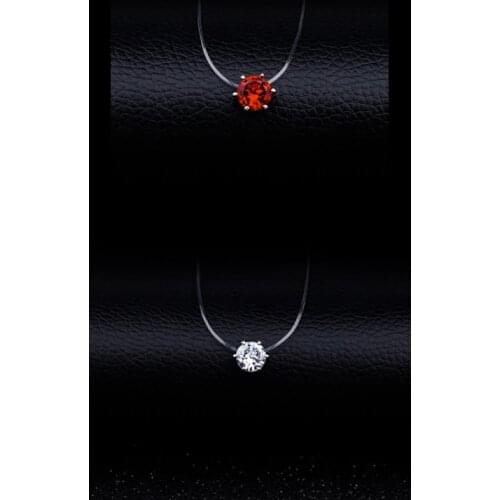 Hot Sale Teardrop Pendants 2020 Transparent Fishing Line Jewelry Necklace Clavicle Chain Invisible Woman Necklace