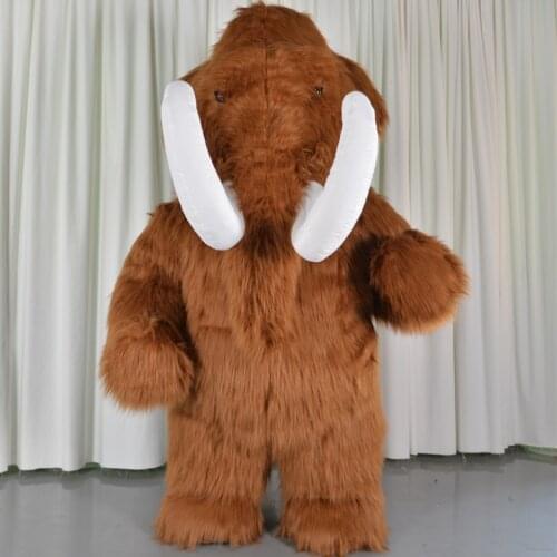 Plush Mammoth Inflatable Mascot Costume Fursuit Mammuthus primigenius Promotion Halloween Cosplay Party Furry Dress Animal Adult