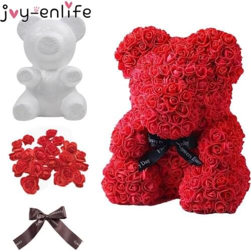 Valentines Day Gift Polystyrene Styrofoam Foam Ball Bear White Craft For DIY Party Decoration Wedding & Engagement New Year Gift