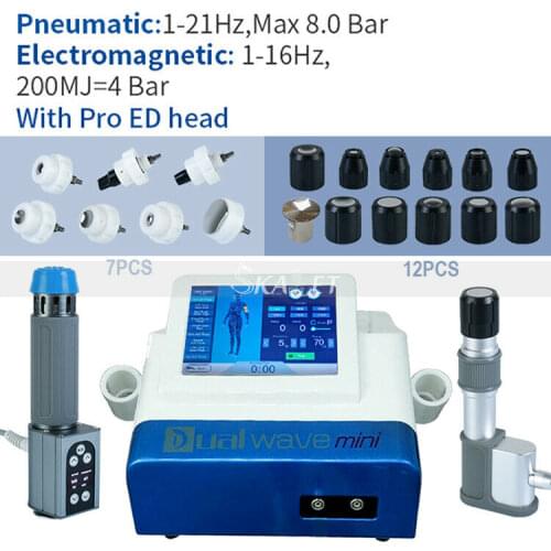 Portable Pneumatic and Electromagnetic Shock Wave Therapy High Power Therapy Equipment for ED Treatment Body Massage