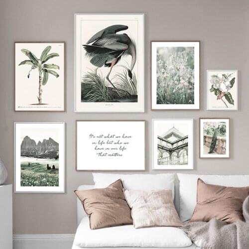 Nature Lake Landscape Canvas Print Scandinavian Poster Nordic Style Animal Flower Building Wall Art Painting Picture Home Decor