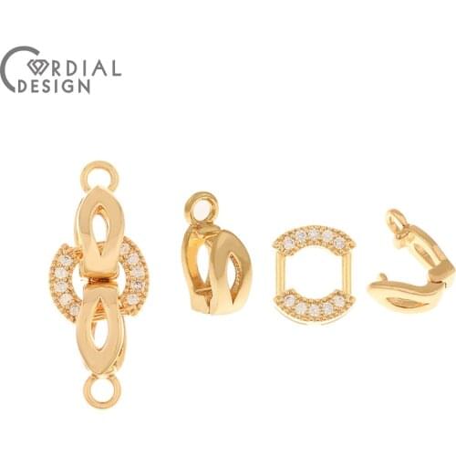 Cordial Design 20Pcs 10*24MM Jewelry Accessories/Hand Made/CZ Connectors For Bracelet/Clasps & Hooks/Jewelry Findings/DIY Making