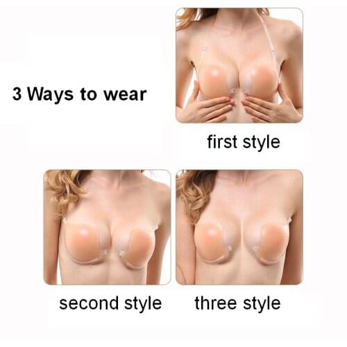 Reusable Women Breast Petals Lift Nipple Cover Lnvisible Petal Adhesive Strapless Backless Stick on Bra Silicone Breast Stickers