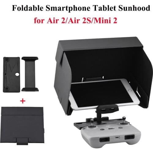 Foldable Sunshade Light Block for DJI Air 2/Air 2S/Mini 2 Clip Holder Stand Smartphone Tablet Sunhood Tablet Extended Bracket