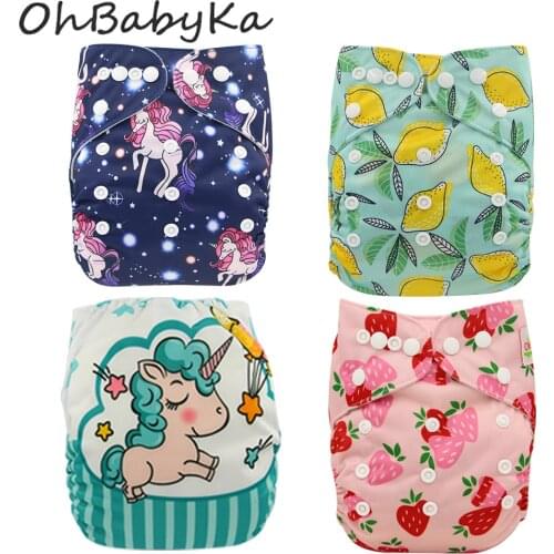 Ohbabyka Washabe Reusable Baby Pocket Diapers Cover Suede Cloth Diaper One Size Adjustable Potty Training Pants Baby Shower Gift