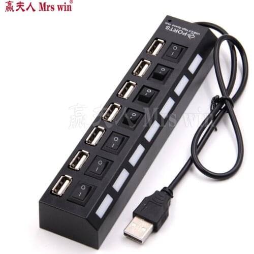Super Speed 7 ports Hub USB Hub LED Indicator 5Gbps For Laptop PC Windows XP Win7/8 Linux Mac OS