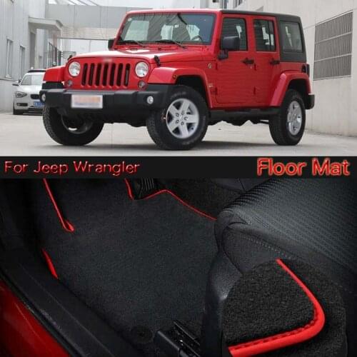 High Quality Soft Nylon Custom Made Non Slip Heavy Duty Floor Carpet Mat Rugs For Jeep Wrangler 4 Doors