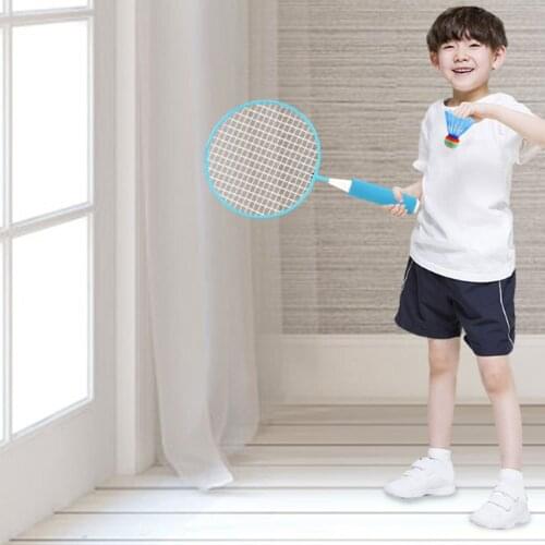 1 Pair Kids Children Badminton Racket Set With 2Pcs Badmintons Outdoor Sport Game Fitness Toy Backyard Beach Game Playing