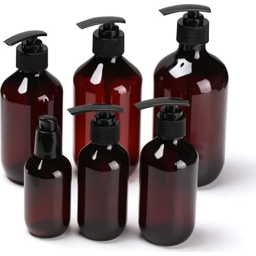 100ML-500ML Brown Transparent Hand Sanitizer Bottle Liquid Soap Whipped Mousse Points Bottling Shampoo Lotion Shower Gel Bottles