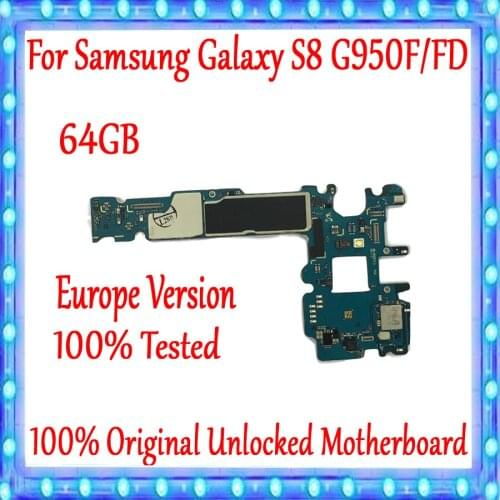 100% Original Unlocked For Samsung Galaxy S8 G950F G950FD Motherboard 64GB, For Samsung Galaxy S8 G950F G950FD Mainboard