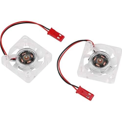 2 Pcs Raspberry Pi 4 Fan Raspberry Pi Cooling Fan Quiet LED 30mm 30mm Fan Cooler Radiator 3 to 5.8V for Raspberry Pi 3 B