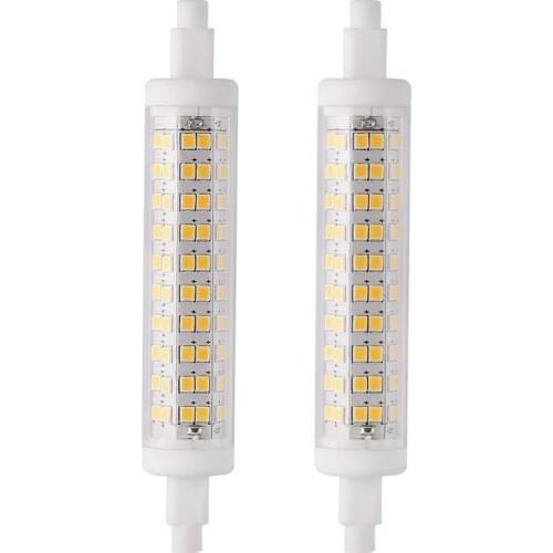2pcs/set 120 LEDs 10W 1100Lm R7S 118Mm Dimmable 100-265V 3000K Double Ended Tungsten Halogen Bulbs Replacement Clearance Sale