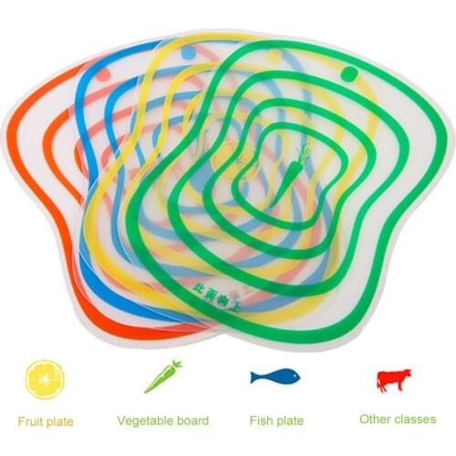 4 Pcs/Lot Flexible Kitchen Plastic Chopping Block Cutting Board Breadboard Non-slip Frosted Antibacteria Cutting Block