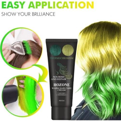 50ml Thermochromic Hair Dye Wax Fast Coloring Nourishing DIY Color Changing Hair Dye Cream for Home Use DIY Hair Styling Tools