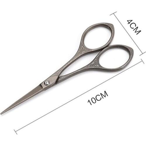 50pcs 10cm Retro small hair scissors makeup nose trimmer cutting barber makas eyebrow daily scissor shears hairdressing scissors