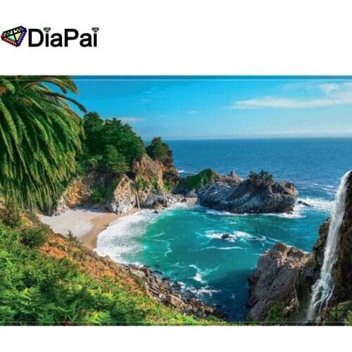 DIAPAI 5D DIY Diamond Painting 100% Full Square/Round Drill "Seaside scenery" Diamond Embroidery Cross Stitch 3D Decor A21470