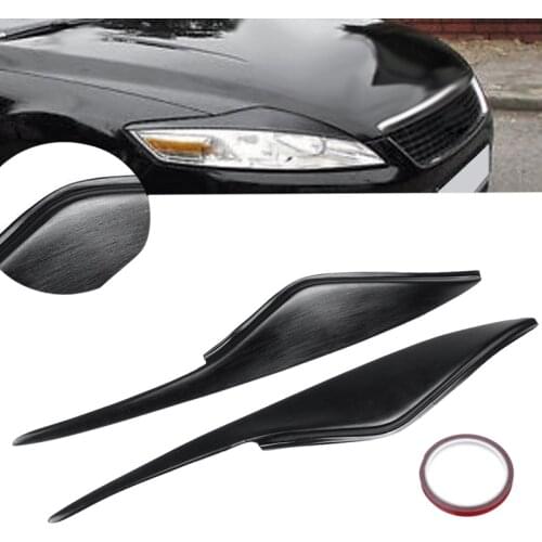 Car Glass Black Headlight Eyebrow Cover Trim Headlamp Sticker for Ford Mondeo MK4 2007-2013