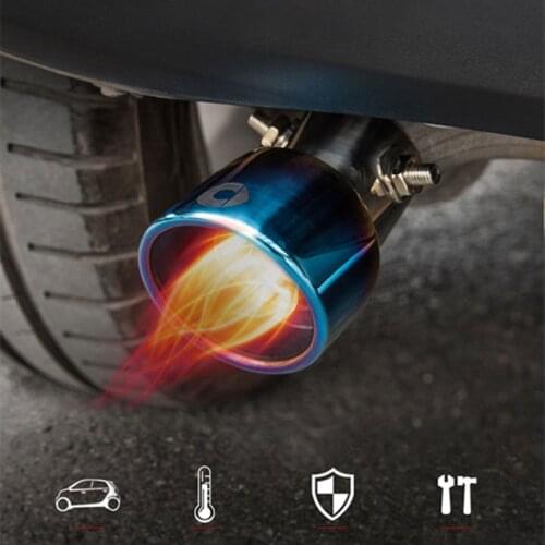Auto Exhaust muffler decoration For Smart Fortwo Forfour 453 Tailpipes Modification Car accessories exterior Styling Decoration