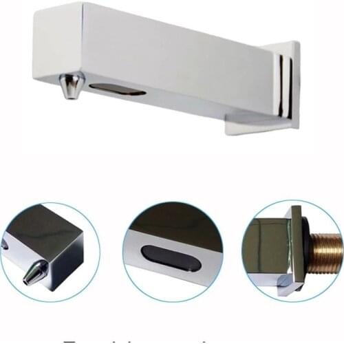 Free ship Single hole chrome color foam square Sensor soap dispenser brass material wall mounted
