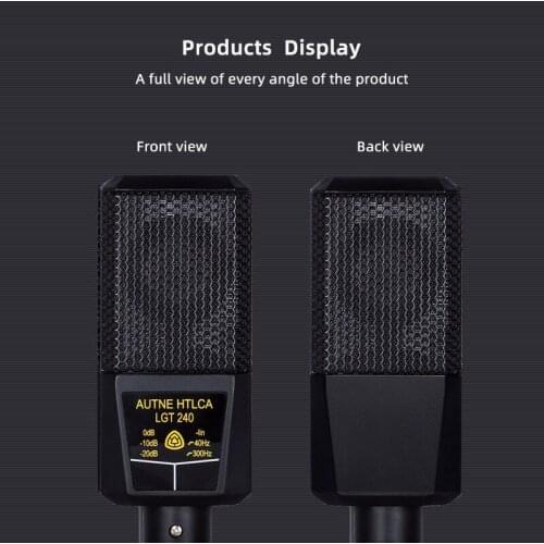 Large Diaphragm Condenser Microphone Square LGT240 Computer Mobile Phone K Song Mic Live Broadcast Equipment