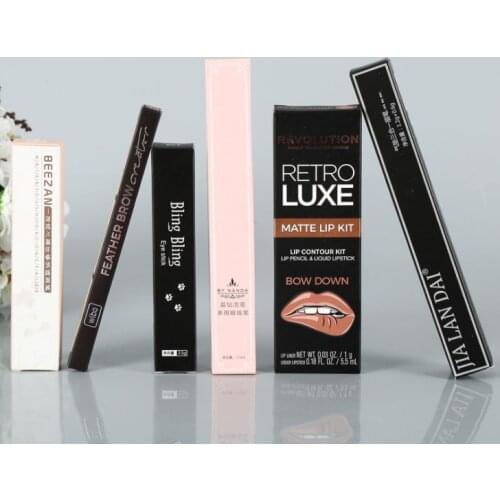 Custom 350gsm paper folding Lipstick packing box,CMYK printing cardboard Lipstick box packaging ---DH10175