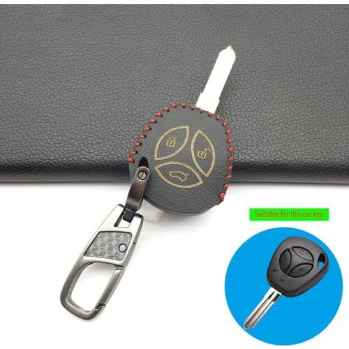 3 Button Leather Car Remote Key Fob Cover Case Set Protector For LADA Priora Sedan Sport Kalina Granta Vesta X-Ray Protect Shell