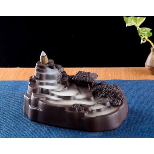 Backflow Incense Burner Holder Creative Home Decor Buhurdanl Vaporizador De Ambiente Bakhoor Burner Quemador Decoration Zen 6B14