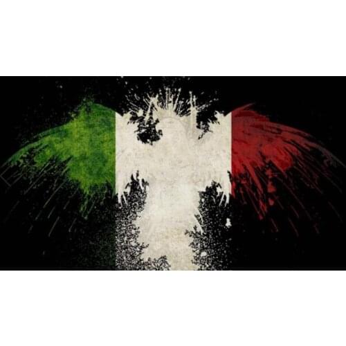 Italian flag on a black background Flag with bird custom hobby business history banner flag 90x150cm