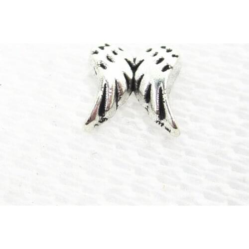 Hot Selling 20pcs/lot Silver Wing Floating Charms Living Glass Memory Lockets Floating Charms DIY Jewelry Accessory