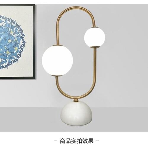 And contracted bedside lamp fashion glass marble ball LED desk lamp decoration engineering design bedroom lamp
