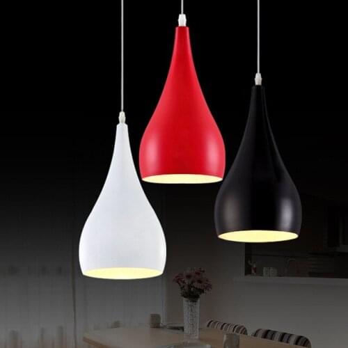 Fashion personality single-head bar counter pendant light aluminum light dining room lamp E27 candle light 85-265V