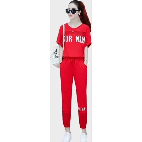 Youth clothing for women Stylish clothes Sporting suit female 2 piece set High quality Lady clothes set Summer Tracksuit 207