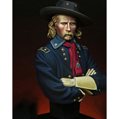 1/12 Scale George Custer Unpainted Resin Bust Building Kit