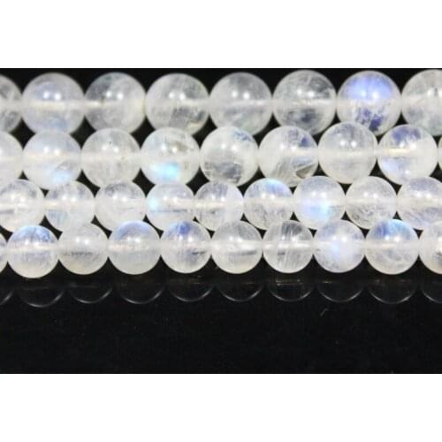 Natural Blue Flash Moonstone Beads,Grade AA Moon stone Bead Round Shape 4mm 5mm 6mm 7mm 8mm 9mm 10mm.1 of 15"strand
