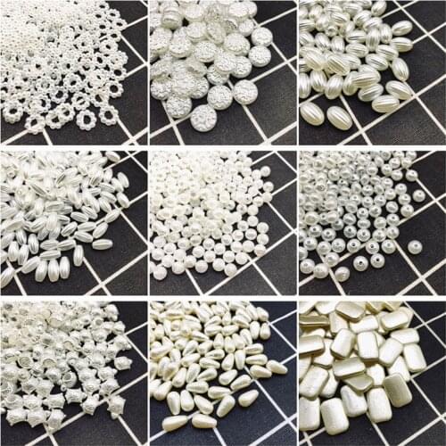 The New White Acrylic Beads For Jewelry Making Accessories DIY Bracelet necklace (Hole Size 1.5-2mm)