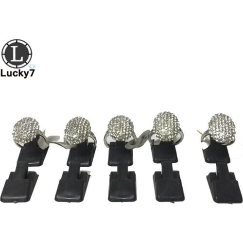 Wholesale lot 20pcs/lot Black White Clear Plastic Ring Clip Ring Display Stand Acrylic Ring Holder Free Shipment