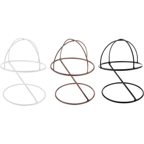 Wigs Hat Display Holder Baseball Sports Cap Storage Organizer Stand Rack (16.3x22.5 cm, Metal)