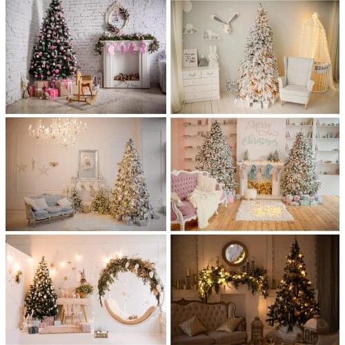 SHENGYONGBAO Christmas Indoor Theme Photography Background Christmas tree Children Backdrops For Photo Studio Props 21519 HDY-02