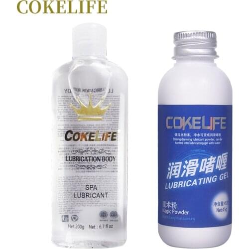 COKELIFE Magic Powder Lubricant+Water-Based Anal Sex Lubricant body Massage Oil Masturbation Grease Sex Lube Oral Vaginal Gel