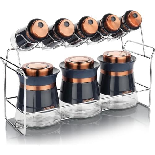 Spice Team 9 Piece Smoked Spice Jars Sugar Bowl Seasoning Organized The Kitchen Tool Sets Kitchen Utensils