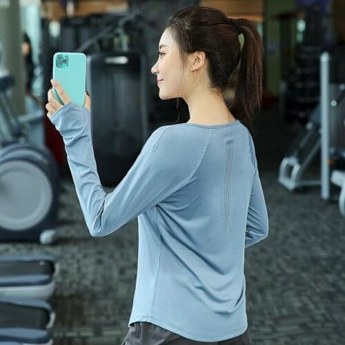 Plus Size Women Sport Shirt Quickly Dry Loose Long Sleeve Sweatshirt Jogger Training Workout Running Gym Casual Shirt Sportswear