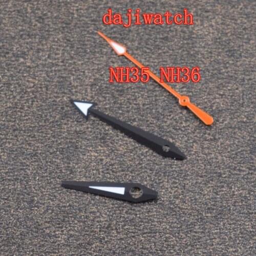 Luminous Watch Hands parts Fit Japan NH35 NH36 Movement Orange second hand
