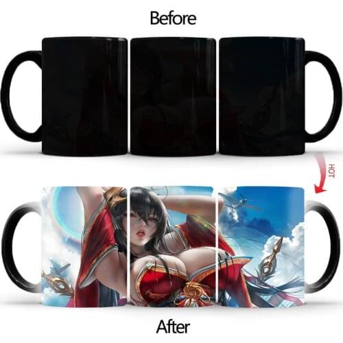 Creative Big chest female Magic Mug,Changing Coffee Mugs Heat-sensitive Reactive Ceramic Cup,coffee cups Drinkware BSKT-077