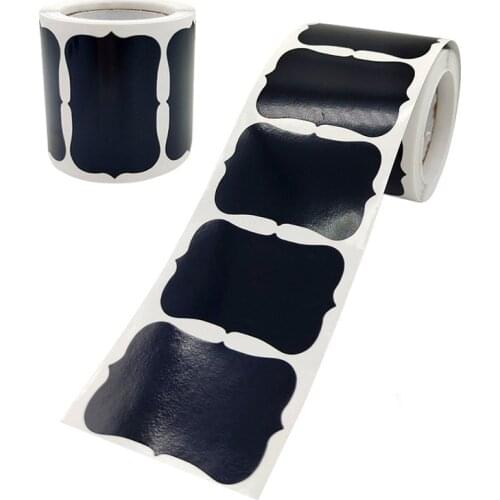 Waterproof Oval Shaped Erasable Chalkboard Sticker Craft BlackBoard Labels Kitchen Spice Home Sugar Pantry Jar Bottles Weddings