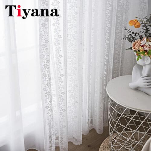 White lace tulle Curtains sheer for living room bedroom White Striped Tulle For Balcony Window Curtain ZH053Z