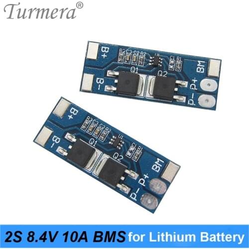 Turmera 2S 8.4V 10A BMS Lithium Battery Protection Board for 7.4V 8.4V Speaker Battery and Electric Bicycle Light Headlamp Use A