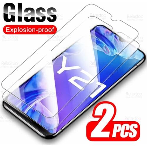 2pcs Tempered Glass For Vivo Y21 2021 Glass Screen Protector For Vivoy21 Y 21 21Y V2111 6.51" HD 9H Guard Armor Protective Film
